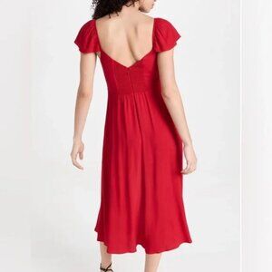 Reformation Baxley Sweetheart Neck Midi Dress, Size 4